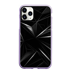 Чехол iPhone 11 Pro матовый Хрустальные узоры, цвет: 3D-светло-сиреневый