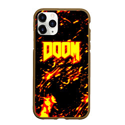 Чехол iPhone 11 Pro матовый Doom огненный стиль ад марса