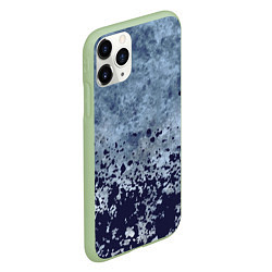 Чехол iPhone 11 Pro матовый Абстракция - пятна чернил, цвет: 3D-салатовый — фото 2