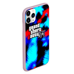 Чехол iPhone 11 Pro матовый GTA 6 тропики, цвет: 3D-розовый — фото 2