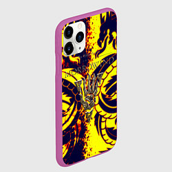 Чехол iPhone 11 Pro матовый The elder scrolls dragon, цвет: 3D-фиолетовый — фото 2