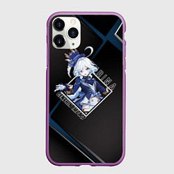 Чехол iPhone 11 Pro матовый Фурина в ромбе, цвет: 3D-фиолетовый