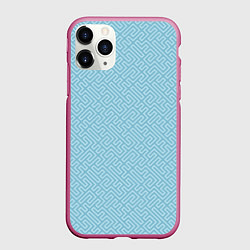 Чехол iPhone 11 Pro матовый Паттерн из простых линий, цвет: 3D-малиновый