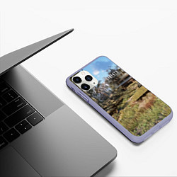 Чехол iPhone 11 Pro матовый STALKER танки, цвет: 3D-светло-сиреневый — фото 2