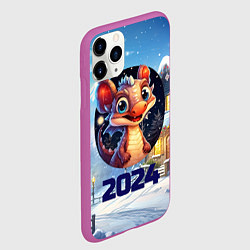 Чехол iPhone 11 Pro матовый Миниатюрный представитель зимы, цвет: 3D-фиолетовый — фото 2