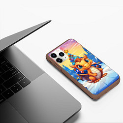 Чехол iPhone 11 Pro матовый Небольшой представитель новогоднего волшебства 202, цвет: 3D-коричневый — фото 2