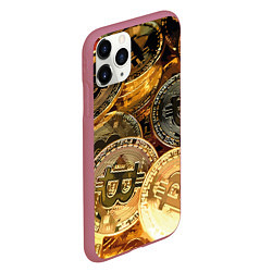 Чехол iPhone 11 Pro матовый Золото цифровой эры, цвет: 3D-малиновый — фото 2
