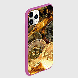 Чехол iPhone 11 Pro матовый Золото цифровой эры, цвет: 3D-фиолетовый — фото 2