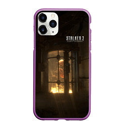 Чехол iPhone 11 Pro матовый STALKER 2 монстр в колбе, цвет: 3D-фиолетовый