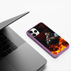 Чехол iPhone 11 Pro матовый Dero Goi Oomph, цвет: 3D-фиолетовый — фото 2