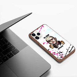 Чехол iPhone 11 Pro матовый Lil peep rap band, цвет: 3D-коричневый — фото 2