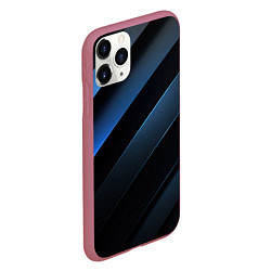 Чехол iPhone 11 Pro матовый Синий хаос, цвет: 3D-малиновый — фото 2