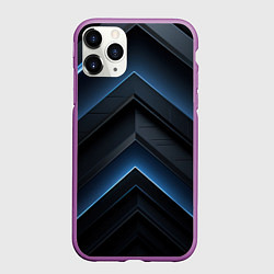 Чехол iPhone 11 Pro матовый Синий мир абстракции, цвет: 3D-фиолетовый