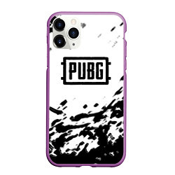 Чехол iPhone 11 Pro матовый PUBG black color splash game