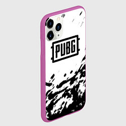 Чехол iPhone 11 Pro матовый PUBG black color splash game, цвет: 3D-фиолетовый — фото 2