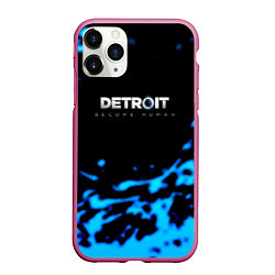 Чехол iPhone 11 Pro матовый Detroit become human голубая кровь