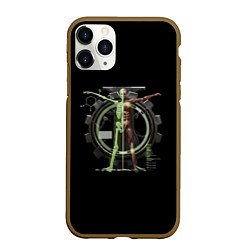 Чехол iPhone 11 Pro матовый Магос биологис череп, цвет: 3D-коричневый