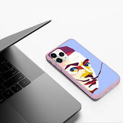 Чехол iPhone 11 Pro матовый Сальвадор Дали в стиле поп арт, цвет: 3D-розовый — фото 2