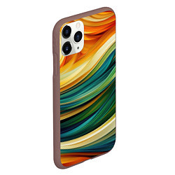 Чехол iPhone 11 Pro матовый Абстракция с солнцем, цвет: 3D-коричневый — фото 2