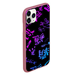 Чехол iPhone 11 Pro матовый Tokyos Revenge neon logo, цвет: 3D-малиновый — фото 2
