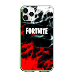 Чехол iPhone 11 Pro матовый Fortnite flame abstract