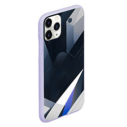 Чехол iPhone 11 Pro матовый Абстракция город следующего века, цвет: 3D-светло-сиреневый — фото 2