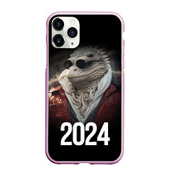 Чехол iPhone 11 Pro матовый 2024 реалистичный дракон