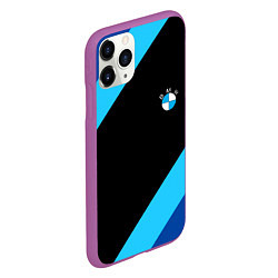 Чехол iPhone 11 Pro матовый BMW line, цвет: 3D-фиолетовый — фото 2