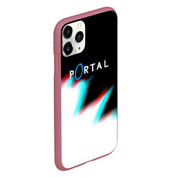 Чехол iPhone 11 Pro матовый Portal game blink color, цвет: 3D-малиновый — фото 2