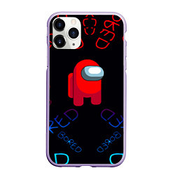 Чехол iPhone 11 Pro матовый Амонг ас bored neon, цвет: 3D-светло-сиреневый