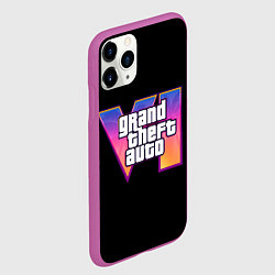 Чехол iPhone 11 Pro матовый Grand Theft Auto 6, цвет: 3D-фиолетовый — фото 2