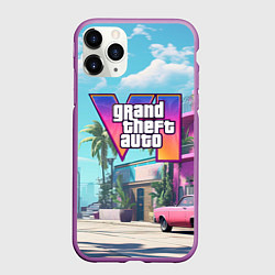 Чехол iPhone 11 Pro матовый GTA 6 Vice city