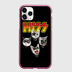 Чехол iPhone 11 Pro матовый HISS, цвет: 3D-малиновый