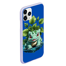 Чехол iPhone 11 Pro матовый Бульбазавр покемон, цвет: 3D-светло-сиреневый — фото 2