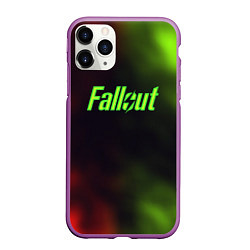 Чехол iPhone 11 Pro матовый Fallout fire gradient