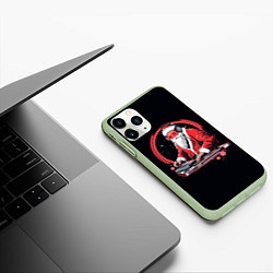 Чехол iPhone 11 Pro матовый Саната диджей, цвет: 3D-салатовый — фото 2