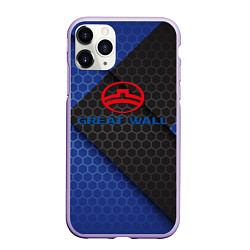 Чехол iPhone 11 Pro матовый Great wall logo, цвет: 3D-светло-сиреневый