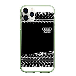 Чехол iPhone 11 Pro матовый Audi sportcolor, цвет: 3D-салатовый