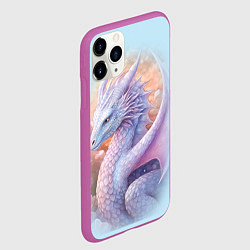 Чехол iPhone 11 Pro матовый Фэнтази дракон 2024, цвет: 3D-фиолетовый — фото 2