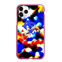 Чехол iPhone 11 Pro матовый Sonic colors