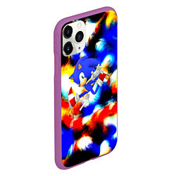Чехол iPhone 11 Pro матовый Sonic colors, цвет: 3D-фиолетовый — фото 2