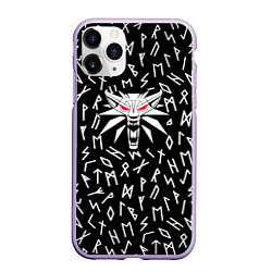 Чехол iPhone 11 Pro матовый The Witcher символы, цвет: 3D-светло-сиреневый