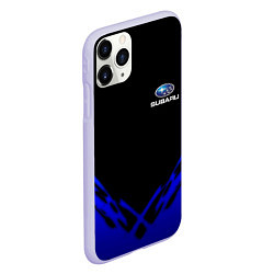 Чехол iPhone 11 Pro матовый Subaru geomery, цвет: 3D-светло-сиреневый — фото 2