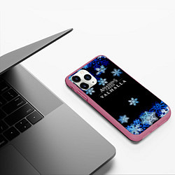 Чехол iPhone 11 Pro матовый Assasins creed winter is coming, цвет: 3D-малиновый — фото 2