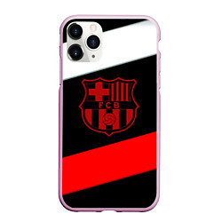 Чехол iPhone 11 Pro матовый Barcelona stripes sport, цвет: 3D-розовый