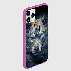 Чехол iPhone 11 Pro матовый Fantasy wolf, цвет: 3D-фиолетовый — фото 2