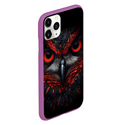 Чехол iPhone 11 Pro матовый Красная сова, цвет: 3D-фиолетовый — фото 2