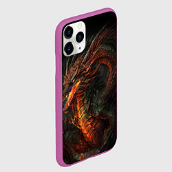 Чехол iPhone 11 Pro матовый Красный древесный дракон, цвет: 3D-фиолетовый — фото 2