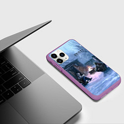 Чехол iPhone 11 Pro матовый STALKER 2 новички на кордоне, цвет: 3D-фиолетовый — фото 2
