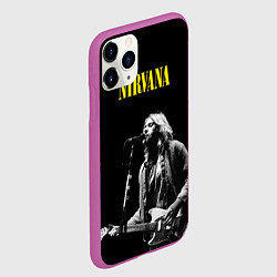 Чехол iPhone 11 Pro матовый Группа Nirvana Курт Кобейн, цвет: 3D-фиолетовый — фото 2